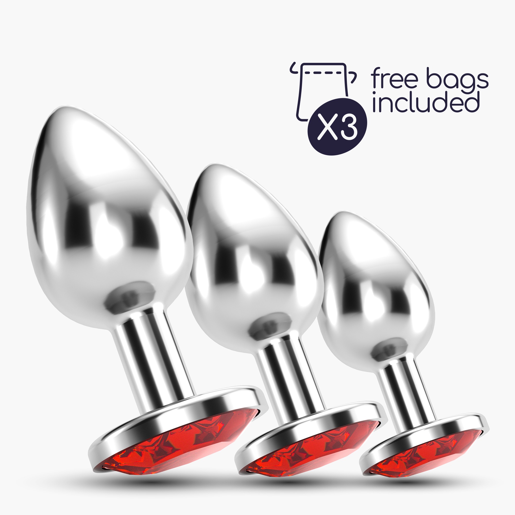 ANAL TRAIN TRIO BIJOU ROJO CRUSHIOUS CON BOLSAS INDIVIDUALES GRATIS - Image 7
