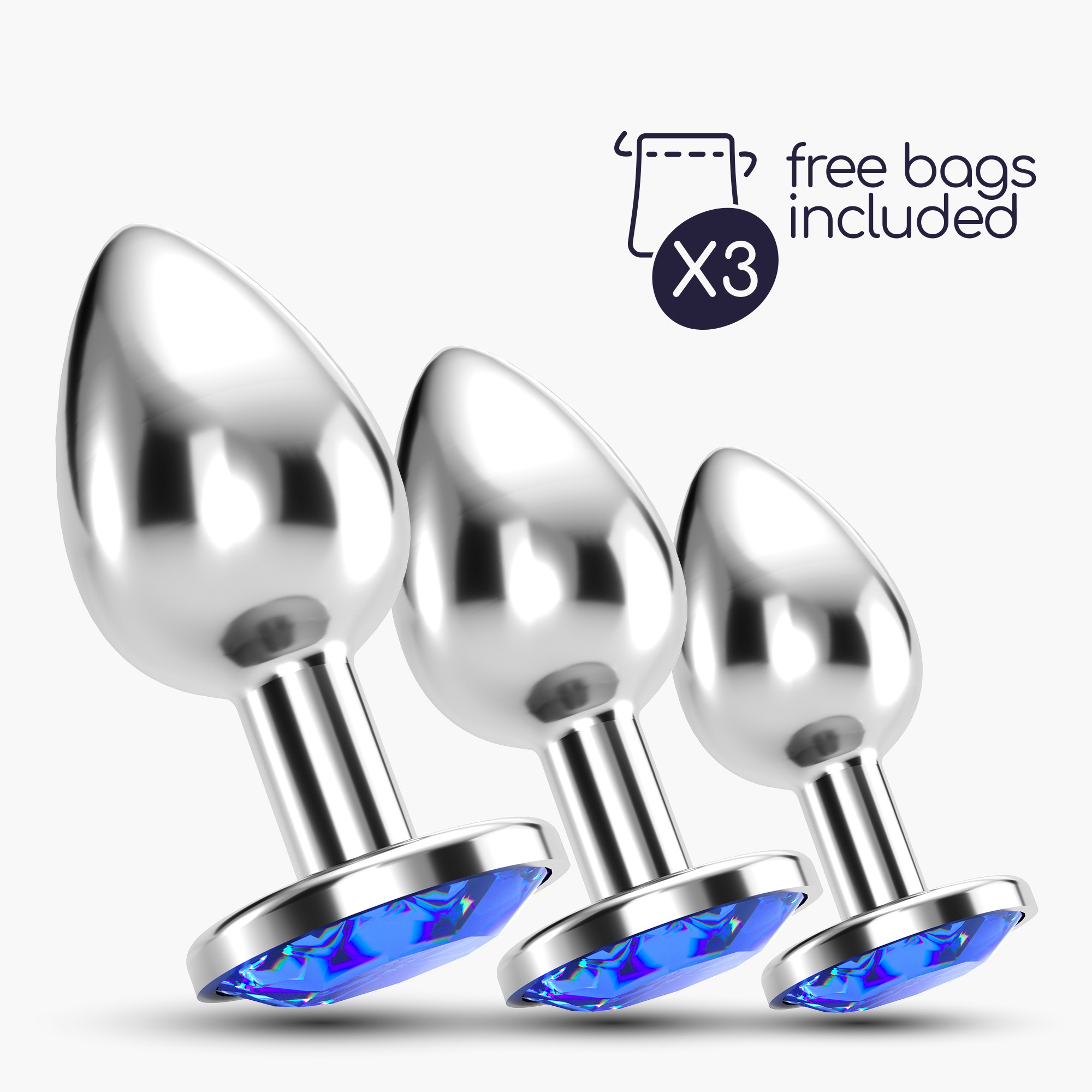 ANAL TRAIN TRIO BIJOU AZUL CRUSHIOUS CON BOLSAS INDIVIDUALES GRATIS - Image 7