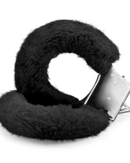 DÉSIR NOIR CONJUNTO DE ESPOSAS + ANTIFAZ SATINADO Y LUBRICANTE CON EFECTO CALOR CRUSHUIOUS
