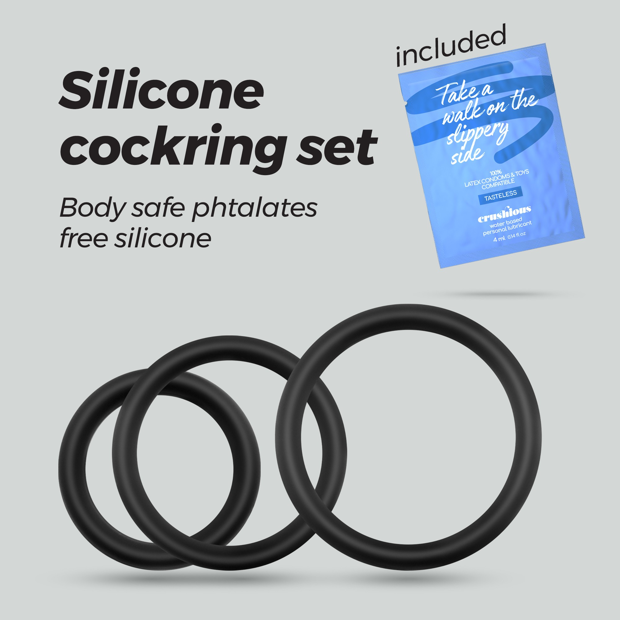 BANDOLEROS CONJUNTO DE ANILLOS DE SILICONA PARA EL PENE CRUSHIOUS - Image 8