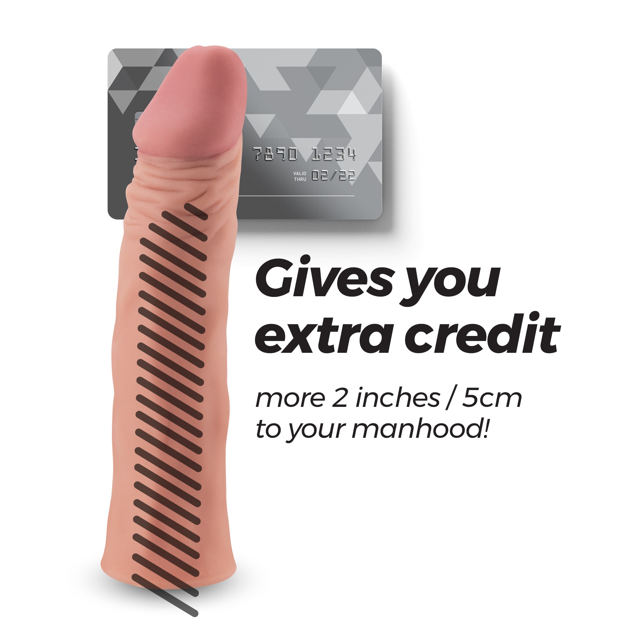 FUNDA DE PENE REALISTA CON EXTENSIÓN DE 2" THE MACHO CRUSHIOUS - Image 9