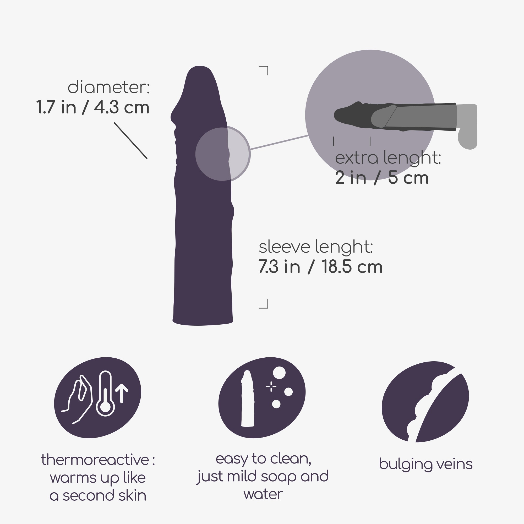 FUNDA DE PENE REALISTA CON EXTENSIÓN DE 2" THE MACHO CRUSHIOUS - Image 10