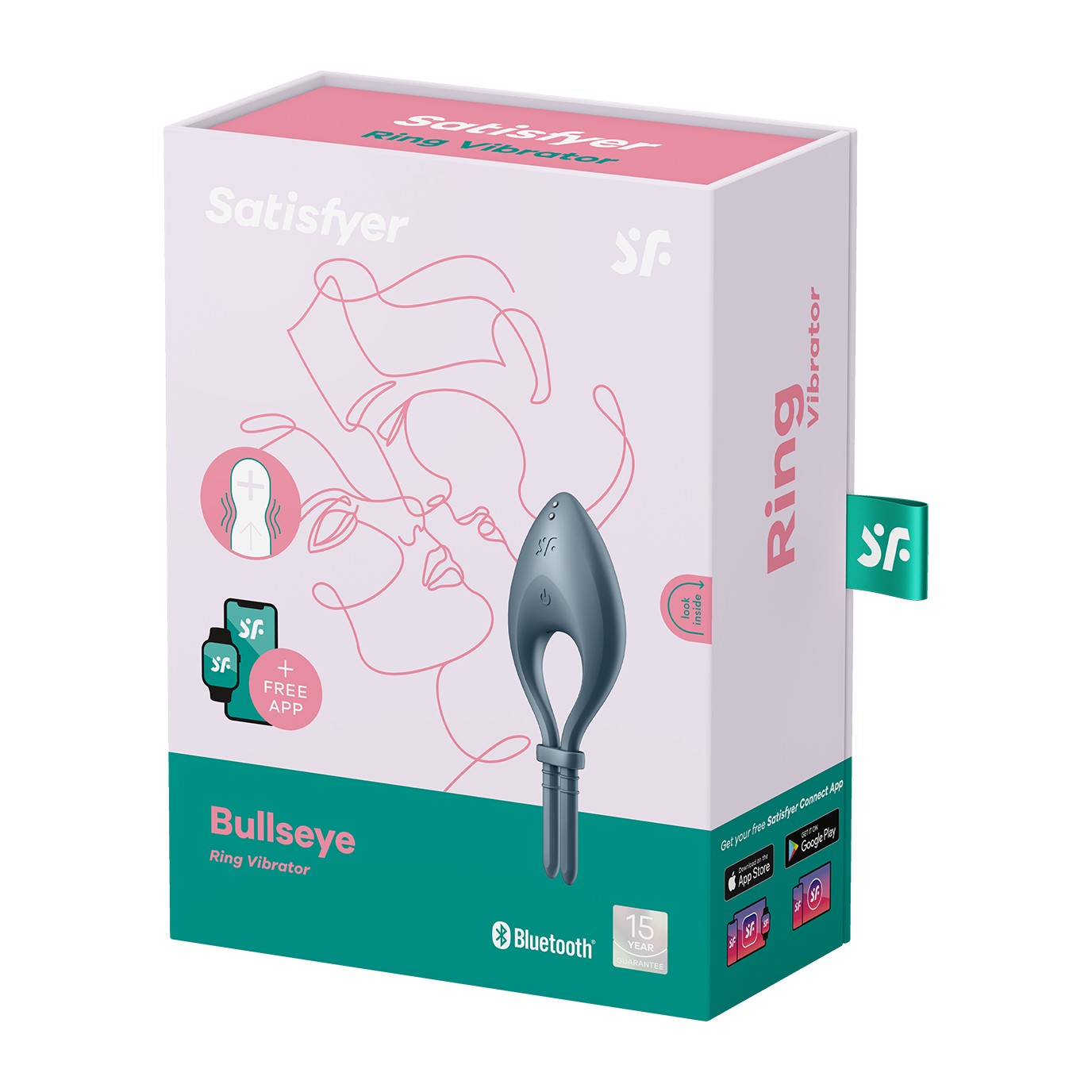 ANILLO VIBRATÓRIO BULLSEYE CON APP SATISFYER AZUL OSCURO - Image 6
