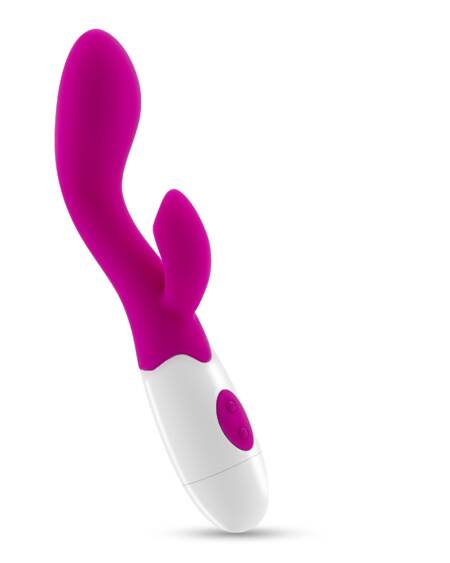 VIBRADOR CON ESTIMULADOR DE CLÍTORIS CHERIE Y LUBRICANTE DE BASE AGUA INCLUIDO CRUSHIOUS