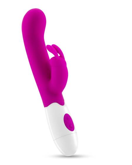 VIBRADOR CON ESTIMULADOR DE CLÍTORIS JIGGLIE Y LUBRICANTE DE BASE AGUA INCLUIDO CRUSHIOUS