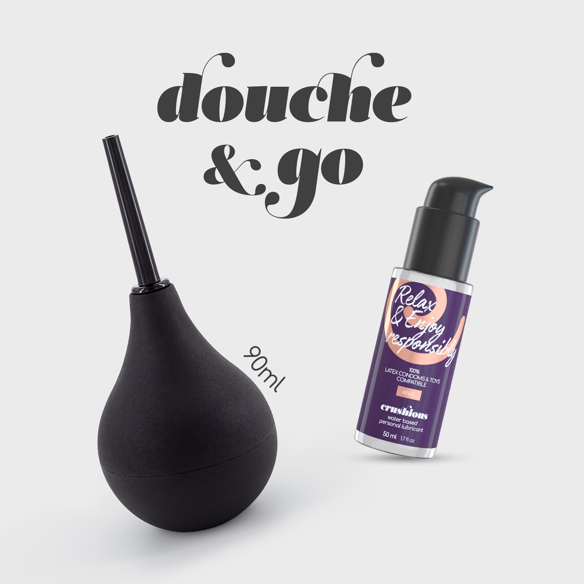 DOUCHE & GO DUCHA ANAL 90ML CON LUBRICANTE ANAL 50ML CRUSHIOUS - Image 7