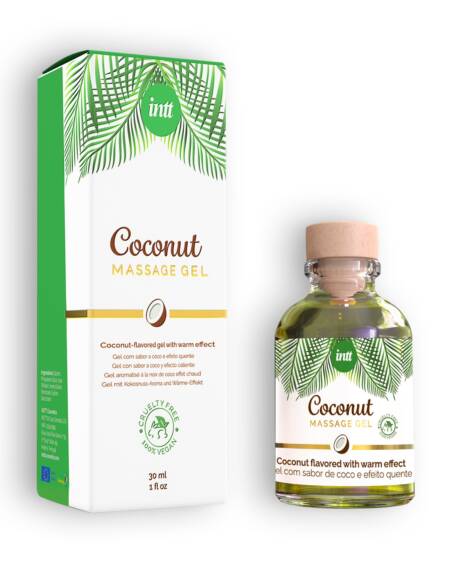 GEL DE MASAJE VEGANO CON SABOR A COCO INTT 30ML