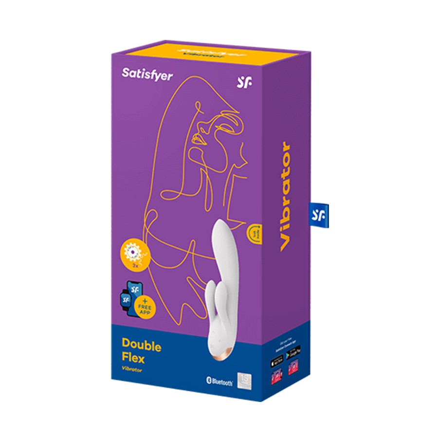 VIBRADOR DOUBLE FLEX CON APP SATISFYER BLANCO - Image 6