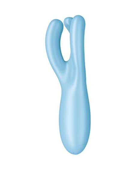 VIBRADOR THREESOME 4 CON APP SATISFYER AZUL