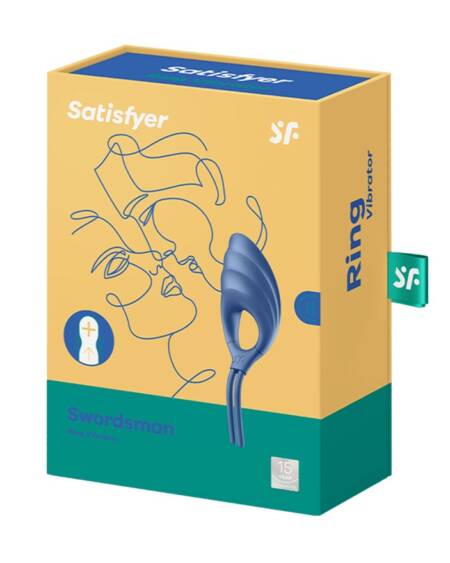 ANILLO VIBRATORIO SWORDSMAN SATISFYER AZUL