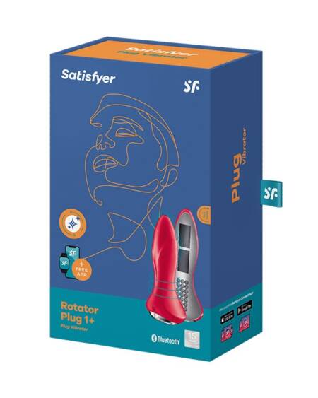 PLUG VIBRATORIO ROTATOR PLUG 1+ CON APP SATISFYER ROJO