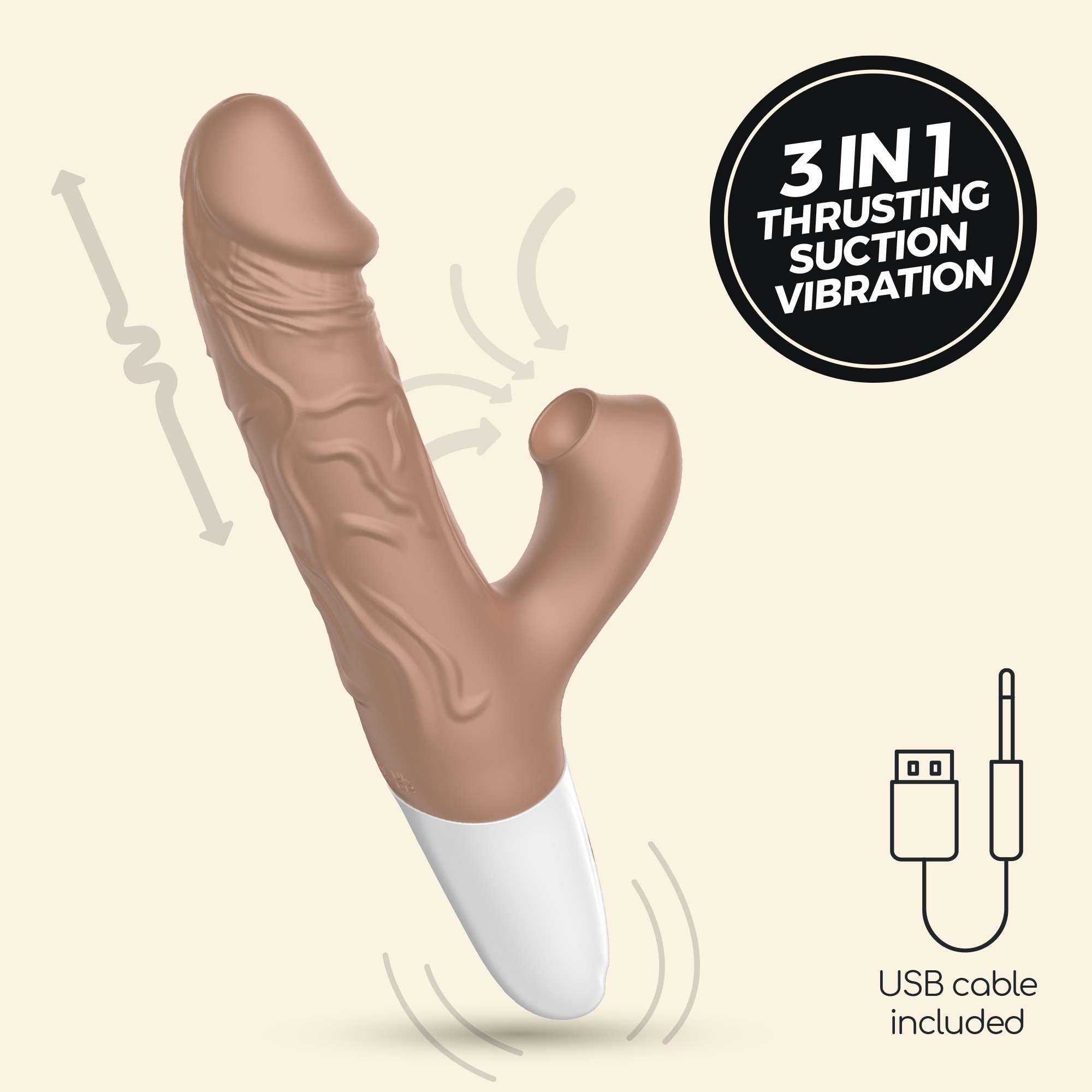 VIBRADOR REALISTA CON VAIVÉN EL MATADOR CRUSHIOUS - Image 12