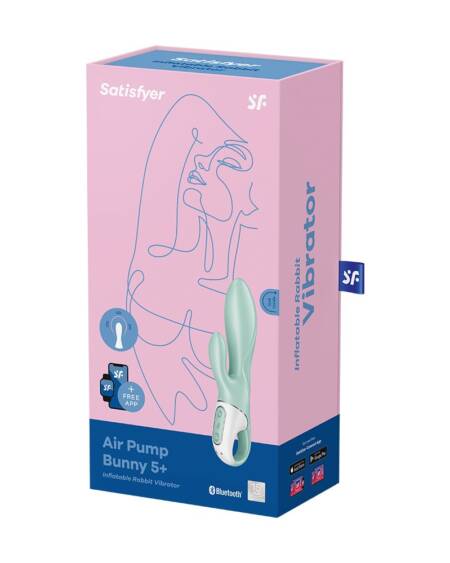 VIBRADOR INFLABLE AIR PUMP BUNNY 5 CON APLICACIÓN CONNECT SATISFYER