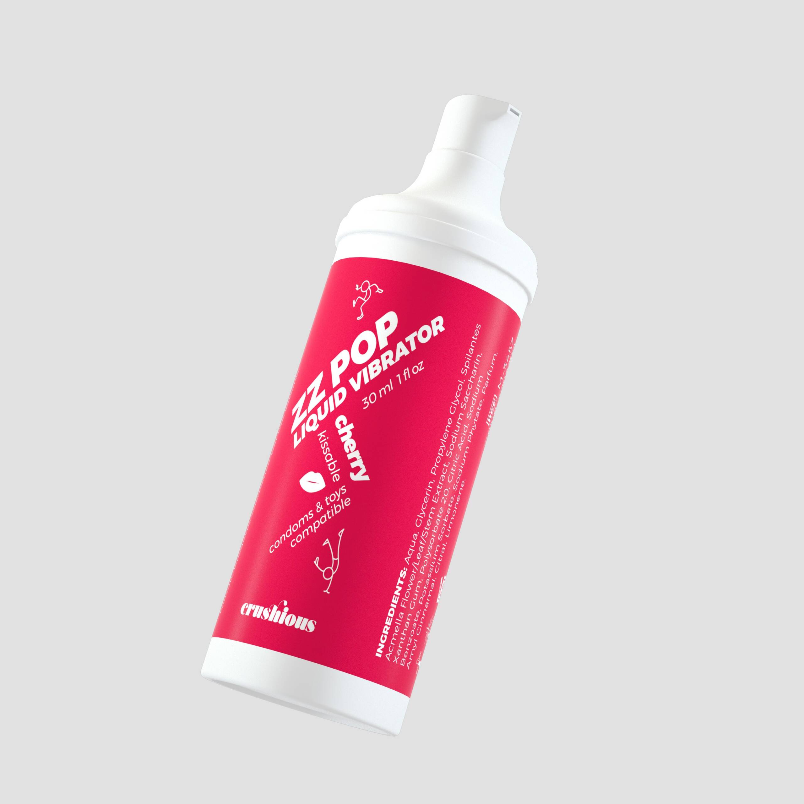 VIBRADOR LIQUIDO ZZ POP AROMA CEREZA 30ML CRUSHIOUS - Image 5