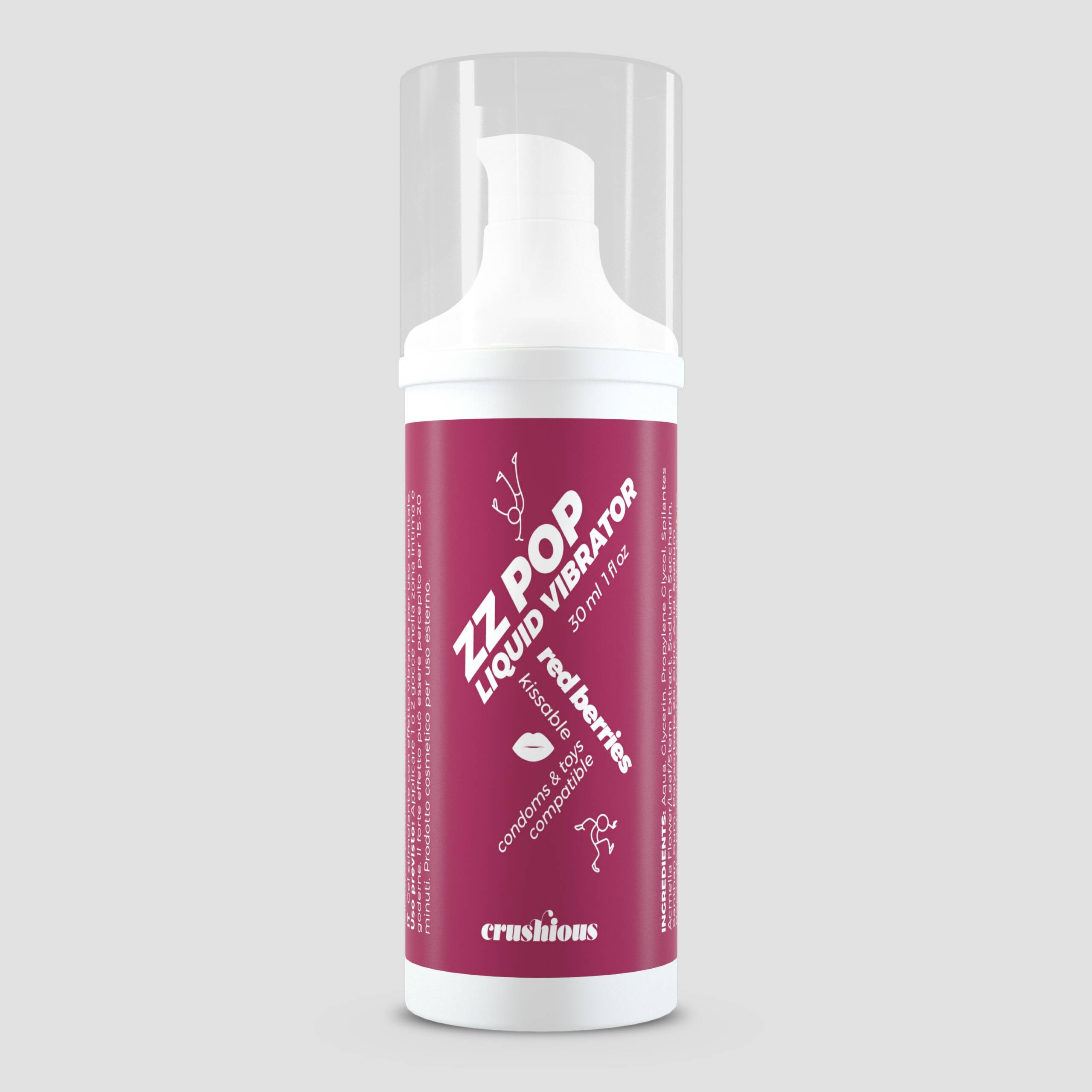VIBRADOR LIQUIDO ZZ POP AROMA FRUTOS ROJOS 30ML CRUSHIOUS - Image 3