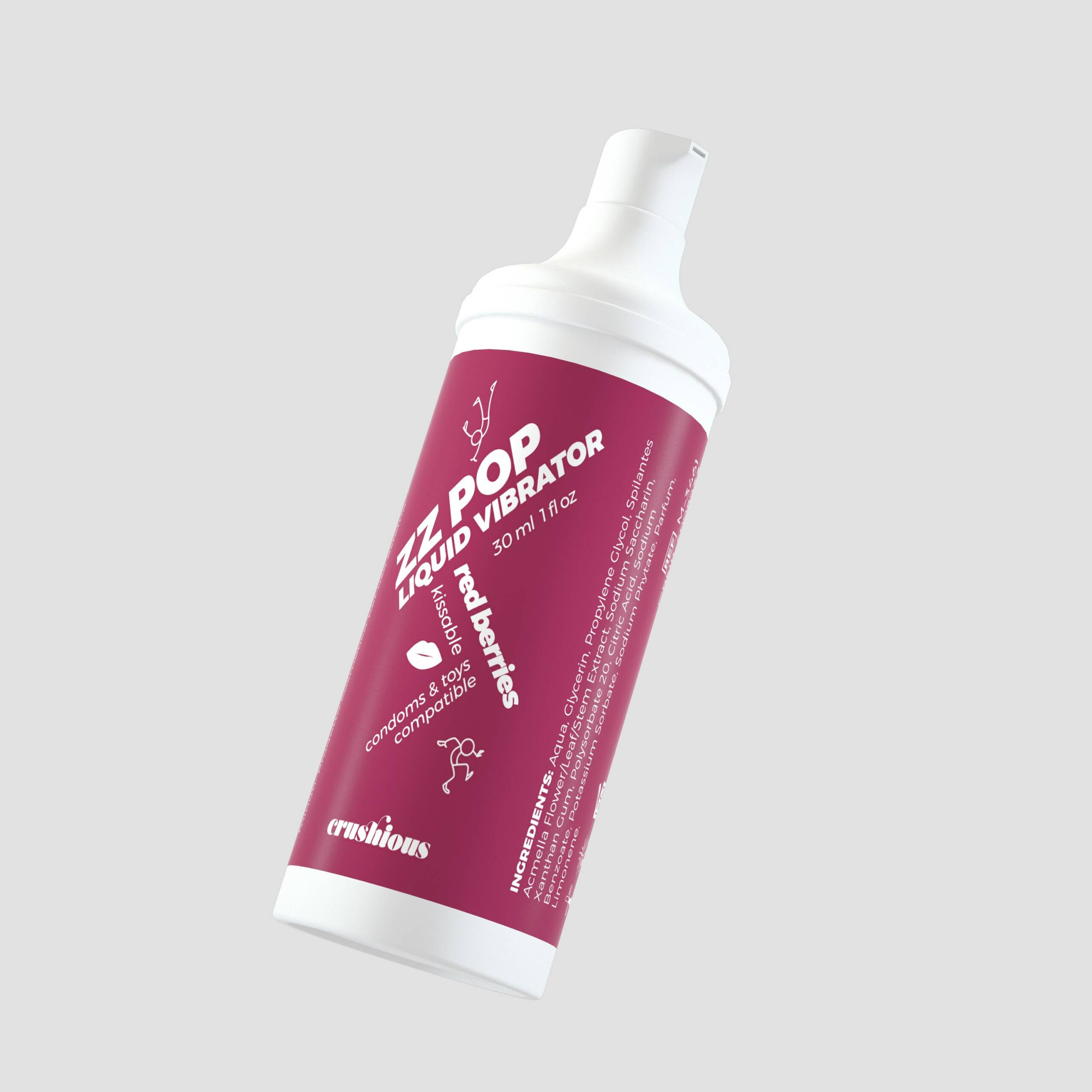 VIBRADOR LIQUIDO ZZ POP AROMA FRUTOS ROJOS 30ML CRUSHIOUS - Image 5
