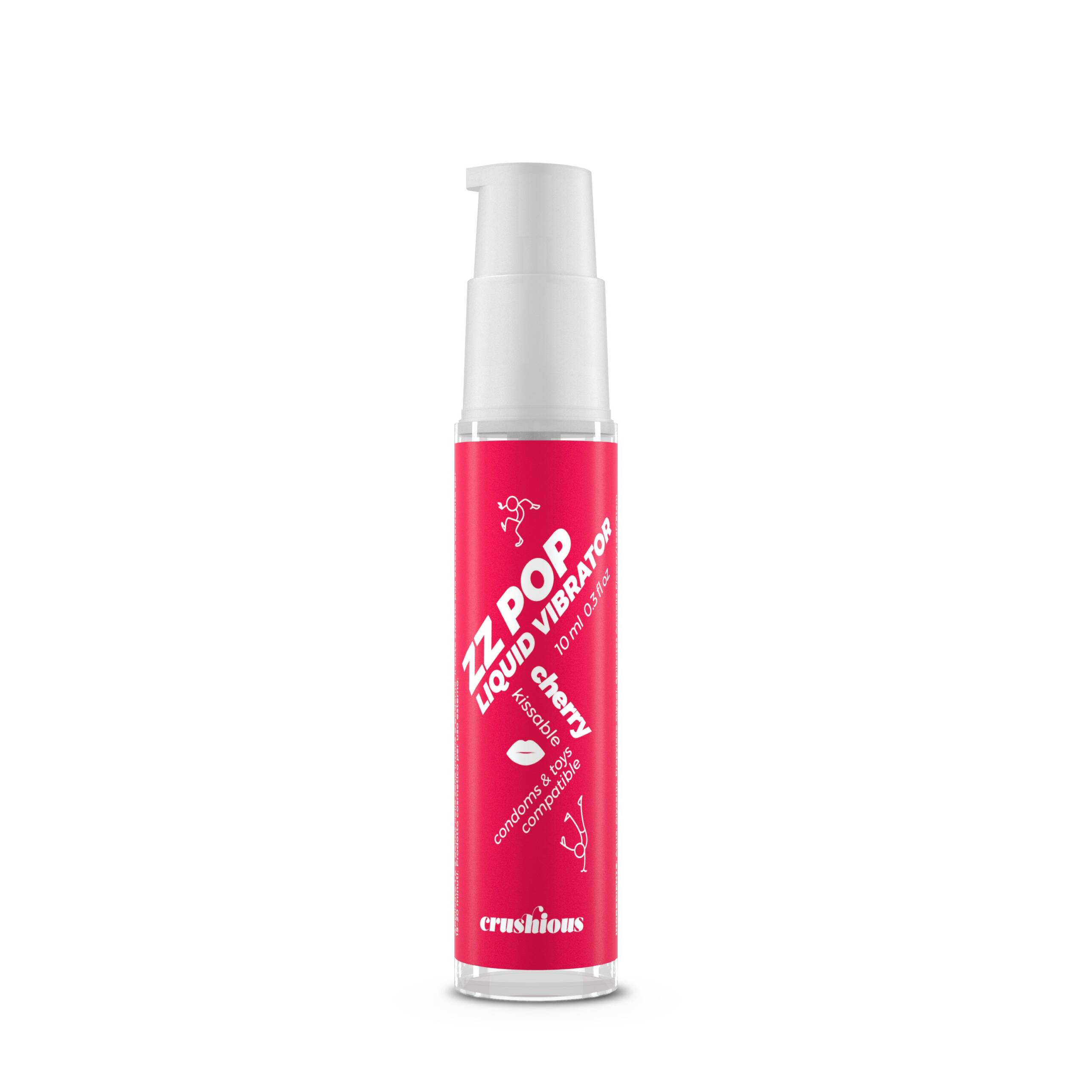 VIBRADOR LIQUIDO ZZ POP AROMA CEREZA 10ML CRUSHIOUS