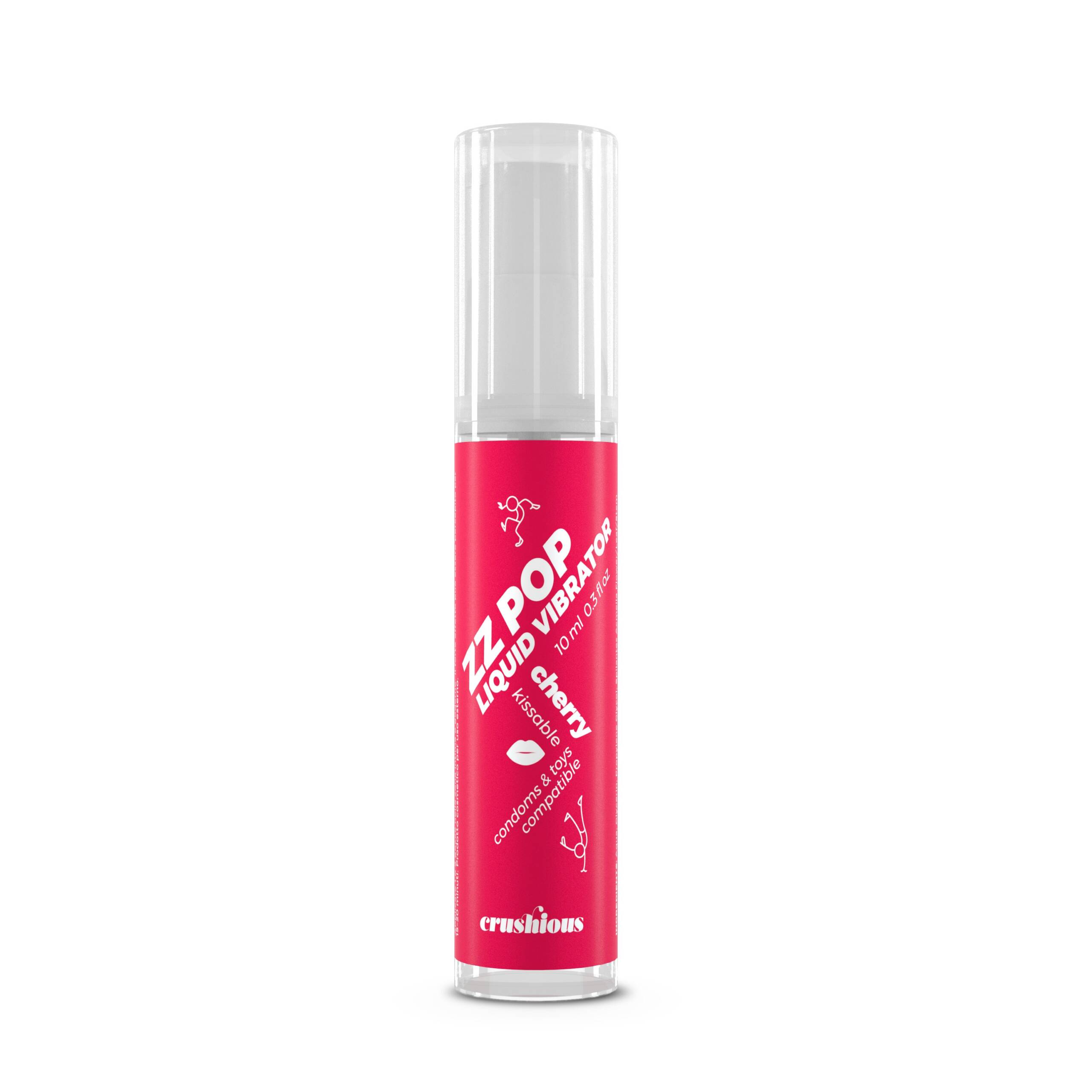 VIBRADOR LIQUIDO ZZ POP AROMA CEREZA 10ML CRUSHIOUS - Image 3
