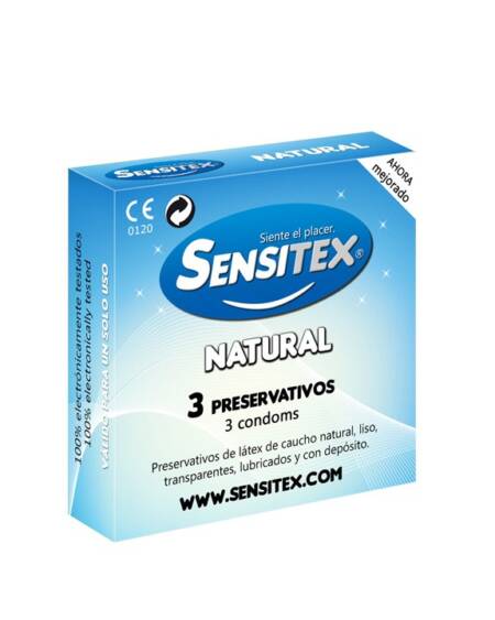 PRESERVATIVOS VEGANOS NATURALES 3 UNIDADES SENSITEX