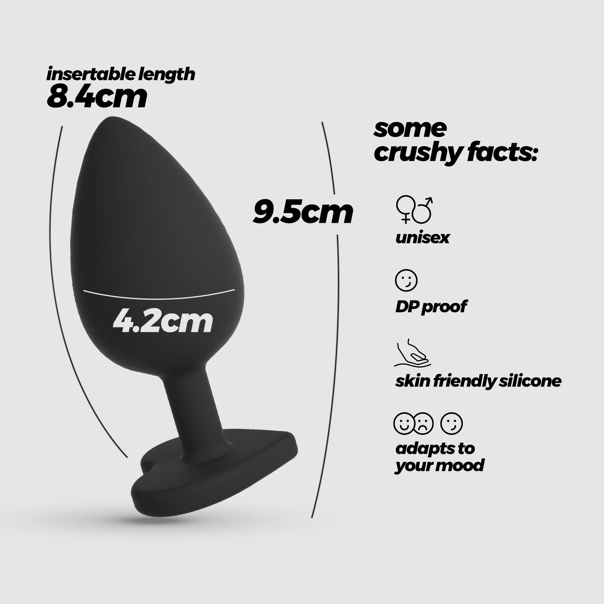 CUORE PLUG ANAL GRANDE CON 4 JOYAS INTERCAMBIABLES CRUSHIOUS - Image 9