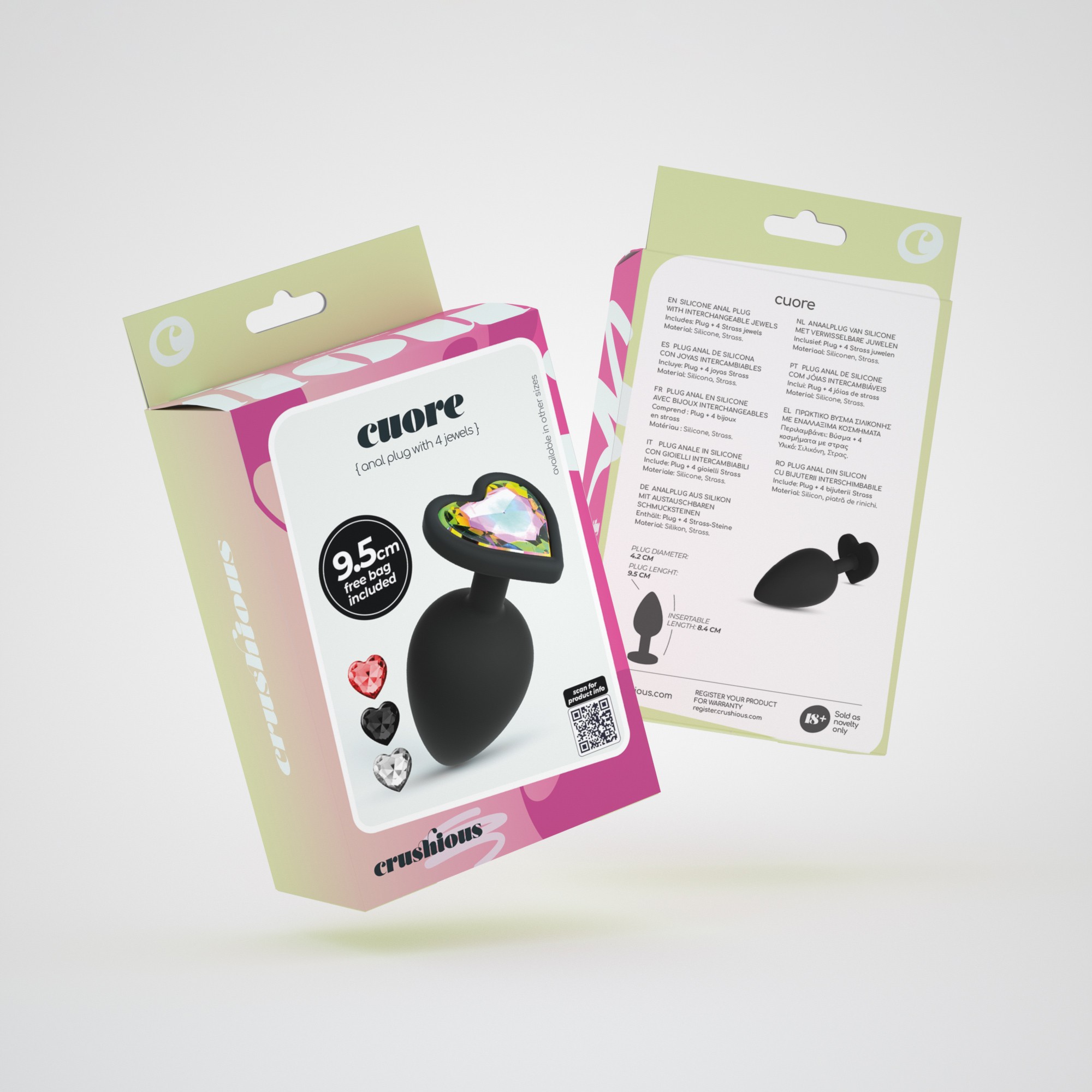 CUORE PLUG ANAL GRANDE CON 4 JOYAS INTERCAMBIABLES CRUSHIOUS - Image 10