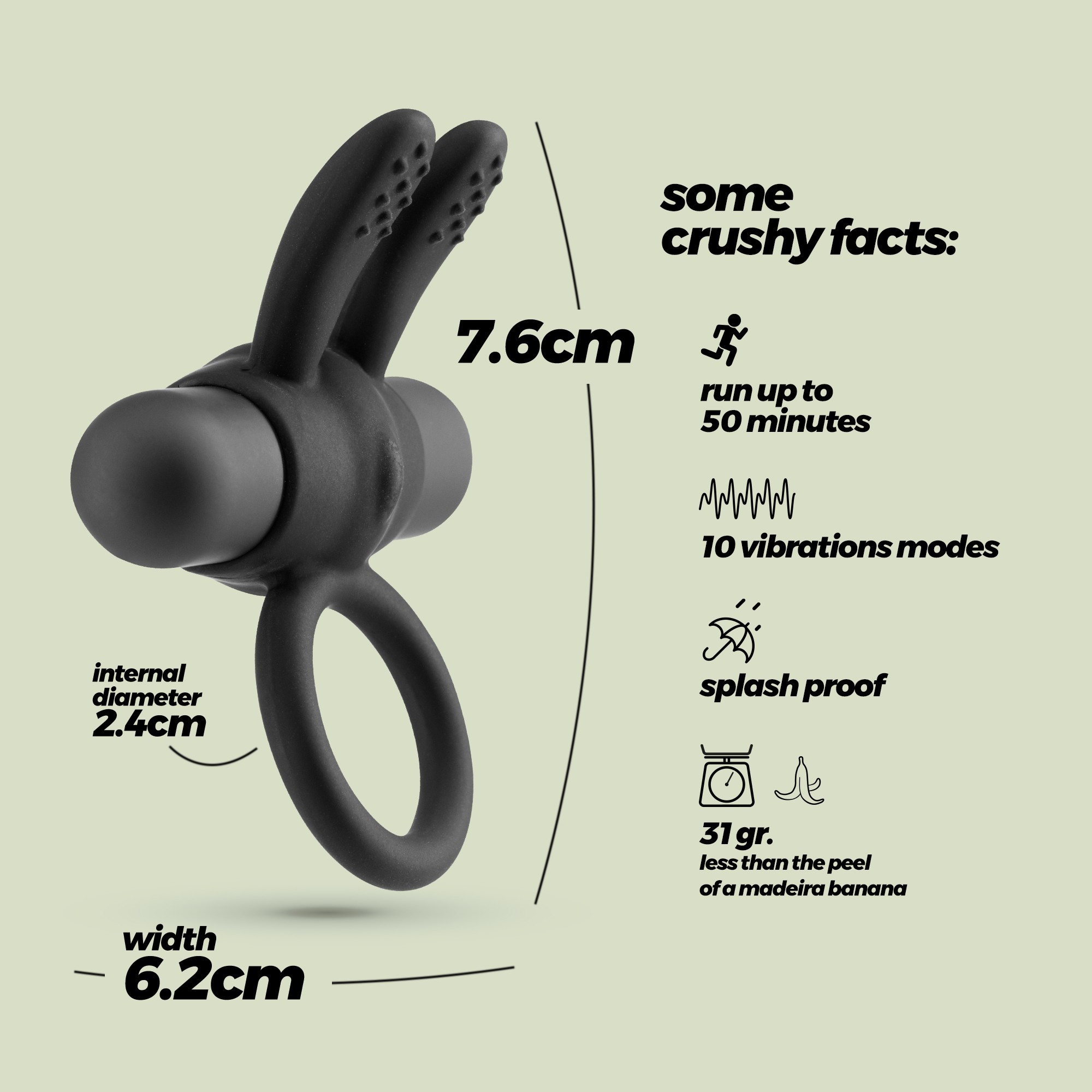 PLUTO ANILLO PARA EL PENE CON BALA VIBRADORA CRUSHIOUS - Image 7