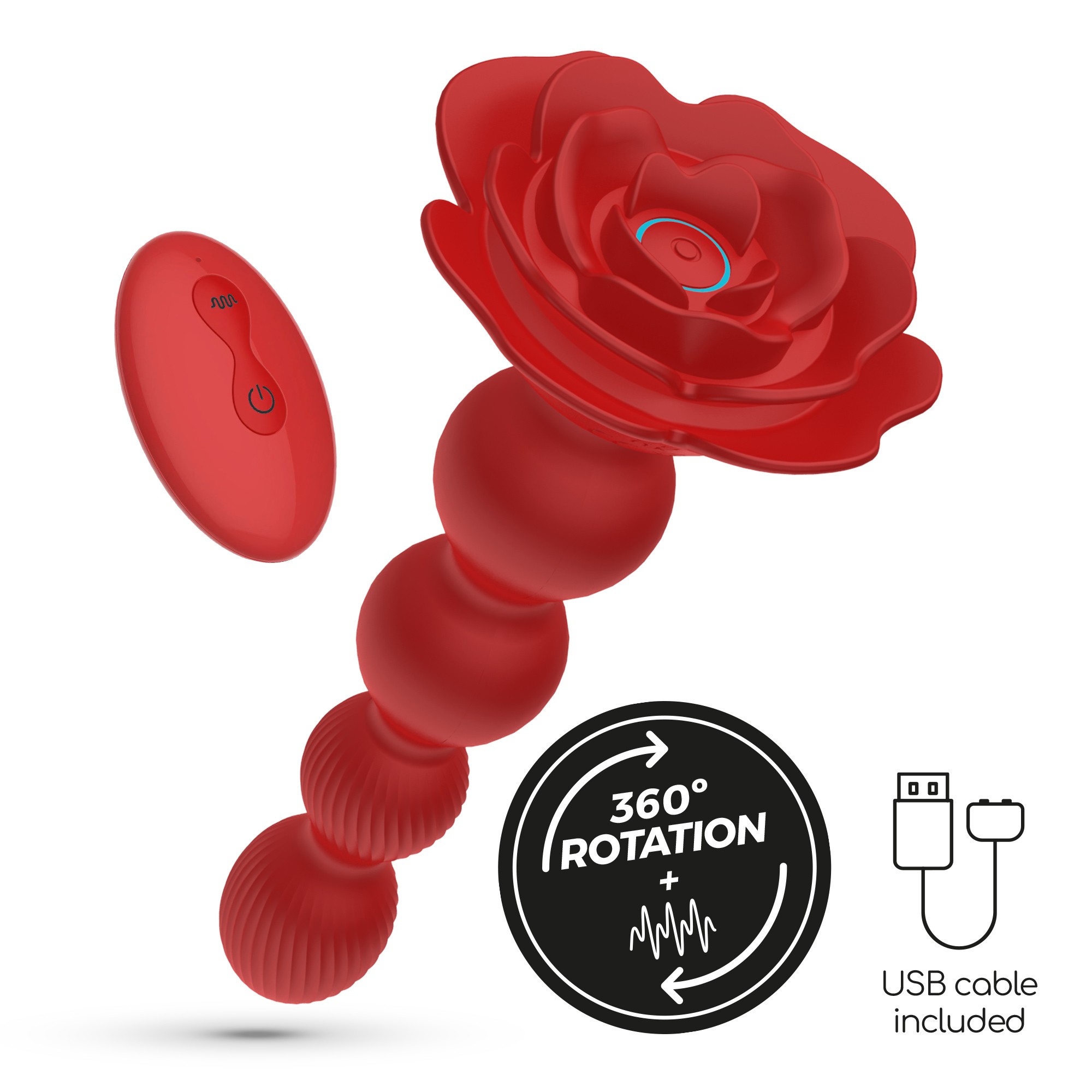 PLUG ANAL ROSALINE CON ROTACIÓN Y MANDO A DISTANCIA CRUSHIOUS - Image 12