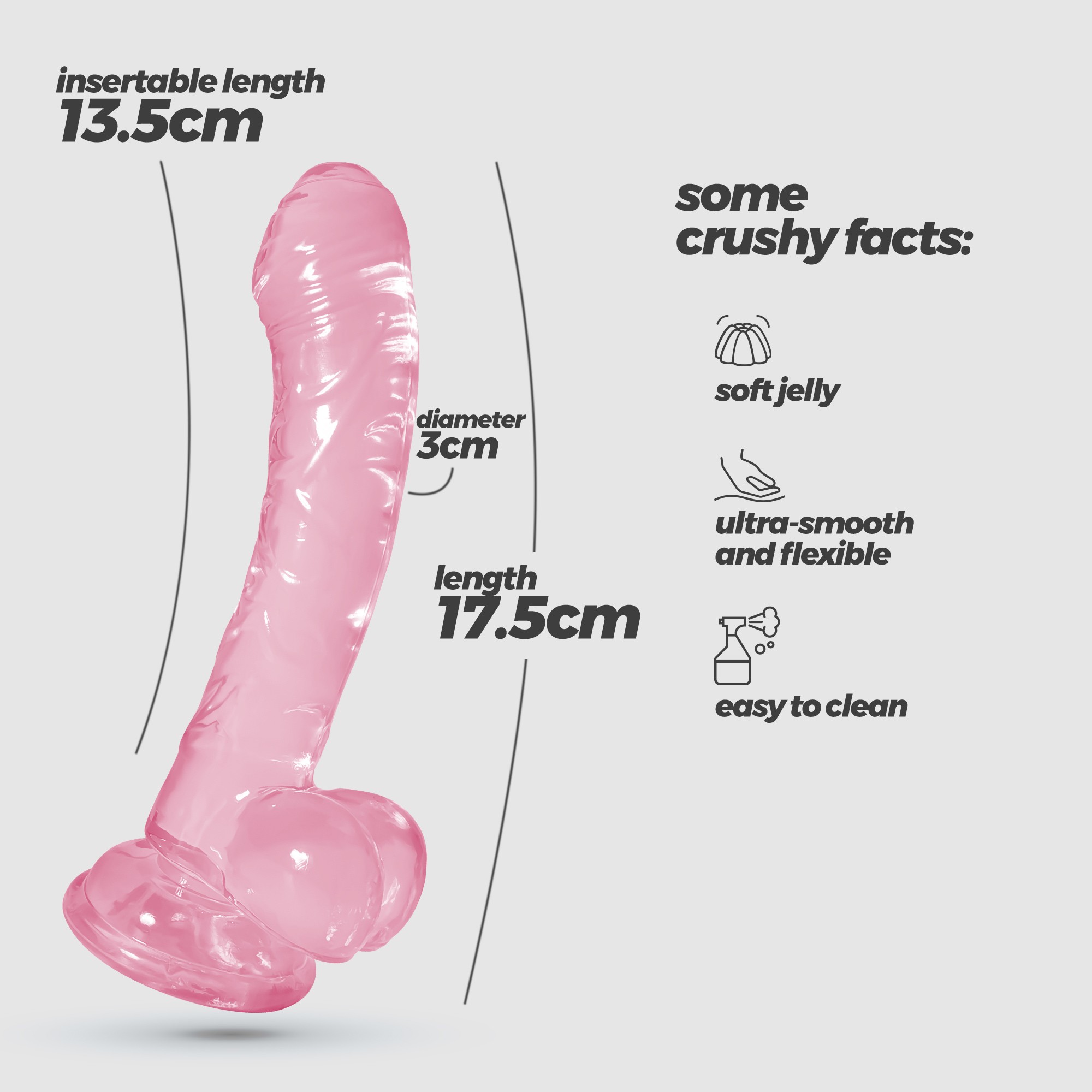 HUDINI DILDO ANAL JELLY ROSA CRUSHIOUS - Image 10