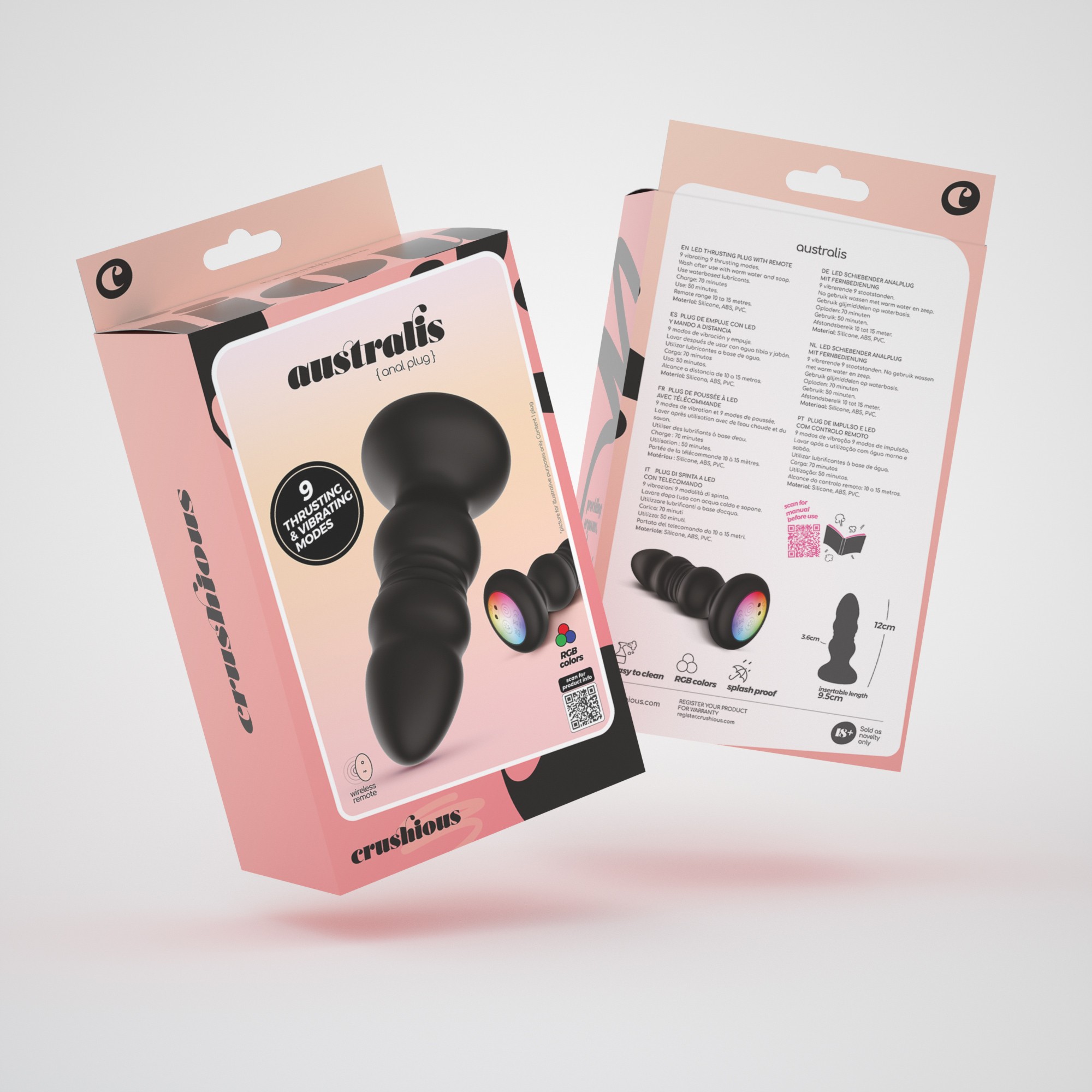AUSTRALIS PLUG ANAL CON LED Y MANDO A DISTANCIA CRUSHIOUS - Image 9
