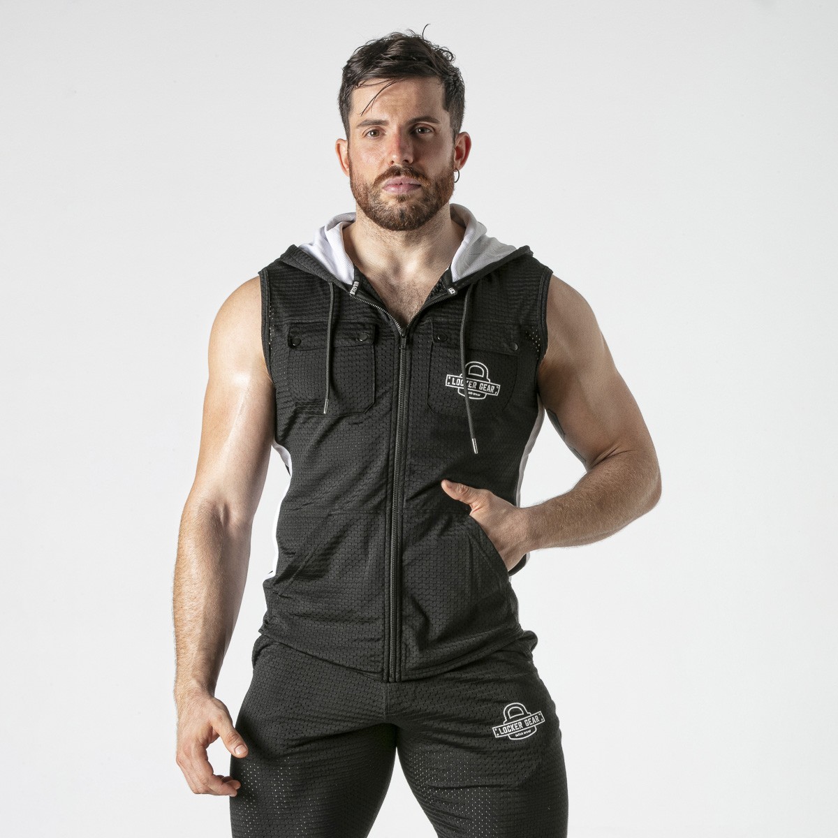 CHALECO HOODY BLANCO LOCKER GEAR - Image 7