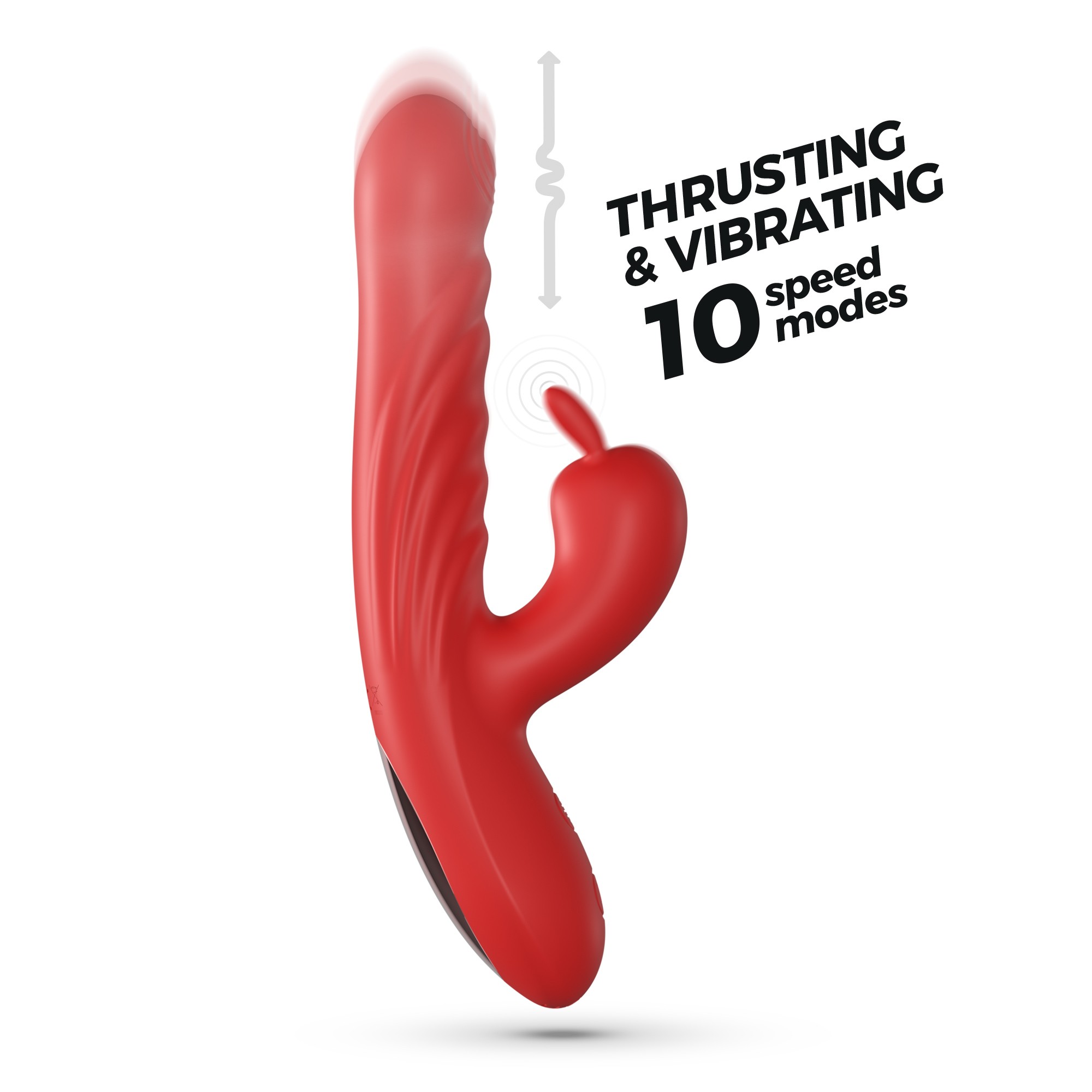 LAPIN VIBRADOR CONEJO RECARGABLE CON EMPUJE ROJO CRUSHIOUS - Image 7