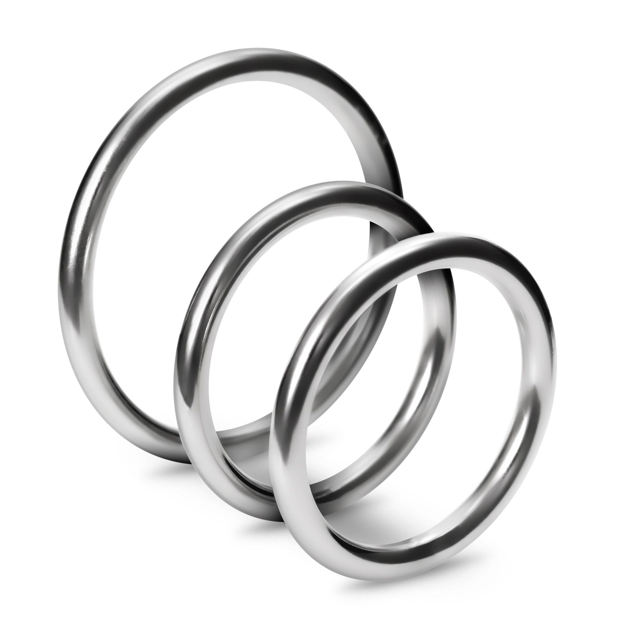 METALEROS CONJUNTO DE 3 ANILLOS PARA EL PENE DE METAL CRUSHIOUS - Image 8