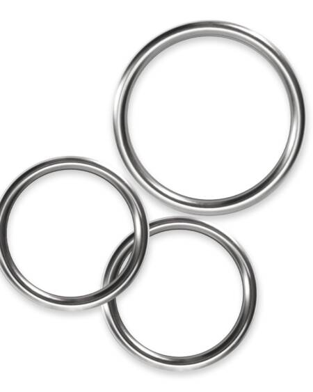 METALEROS CONJUNTO DE 3 ANILLOS PARA EL PENE DE METAL CRUSHIOUS