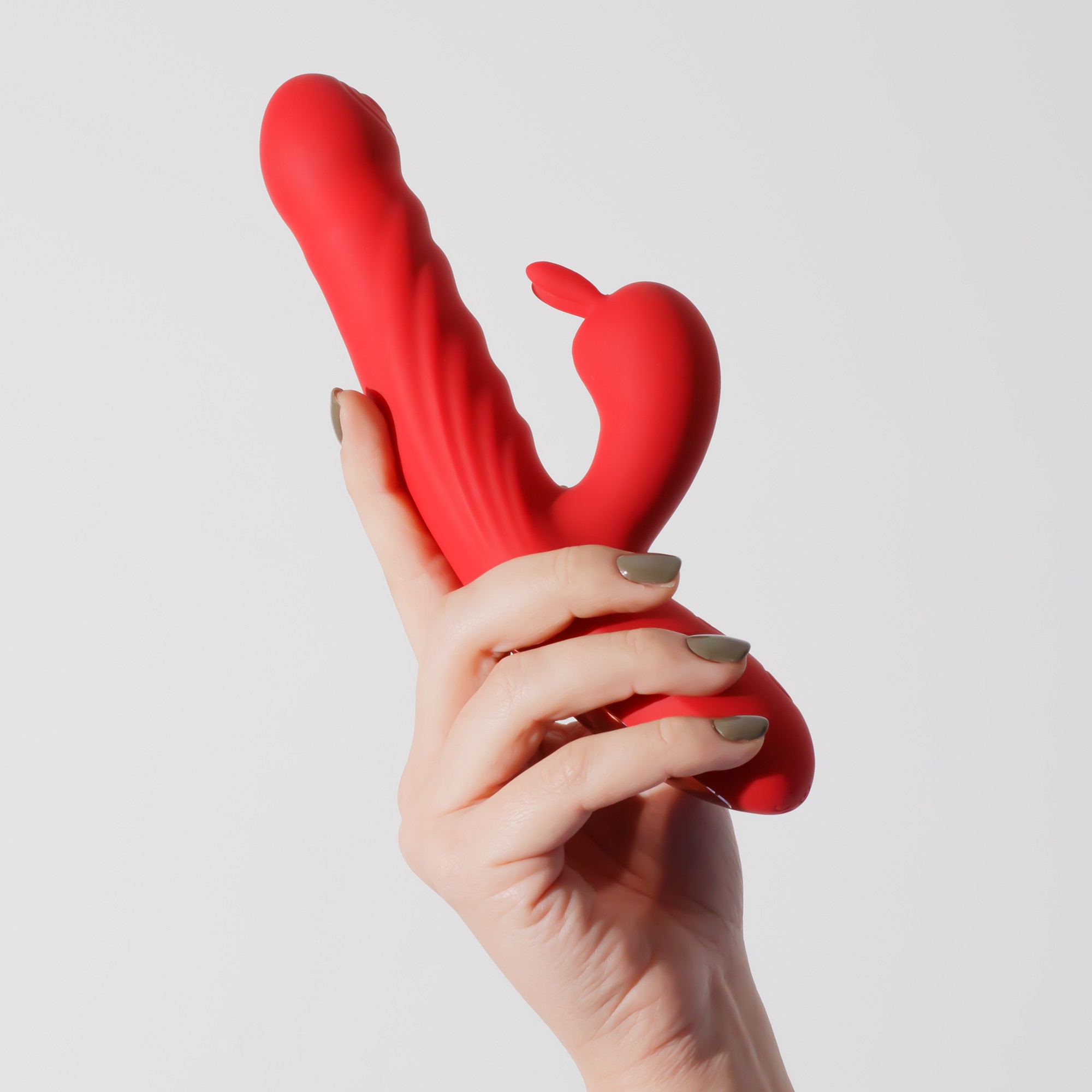LAPIN VIBRADOR CONEJO RECARGABLE CON EMPUJE ROJO CRUSHIOUS - Image 9