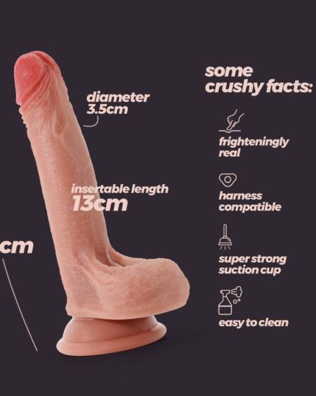 DILDO DE SILICONA LIQUIDA INVIKTUS 7 CRUSHIOUS PIEL