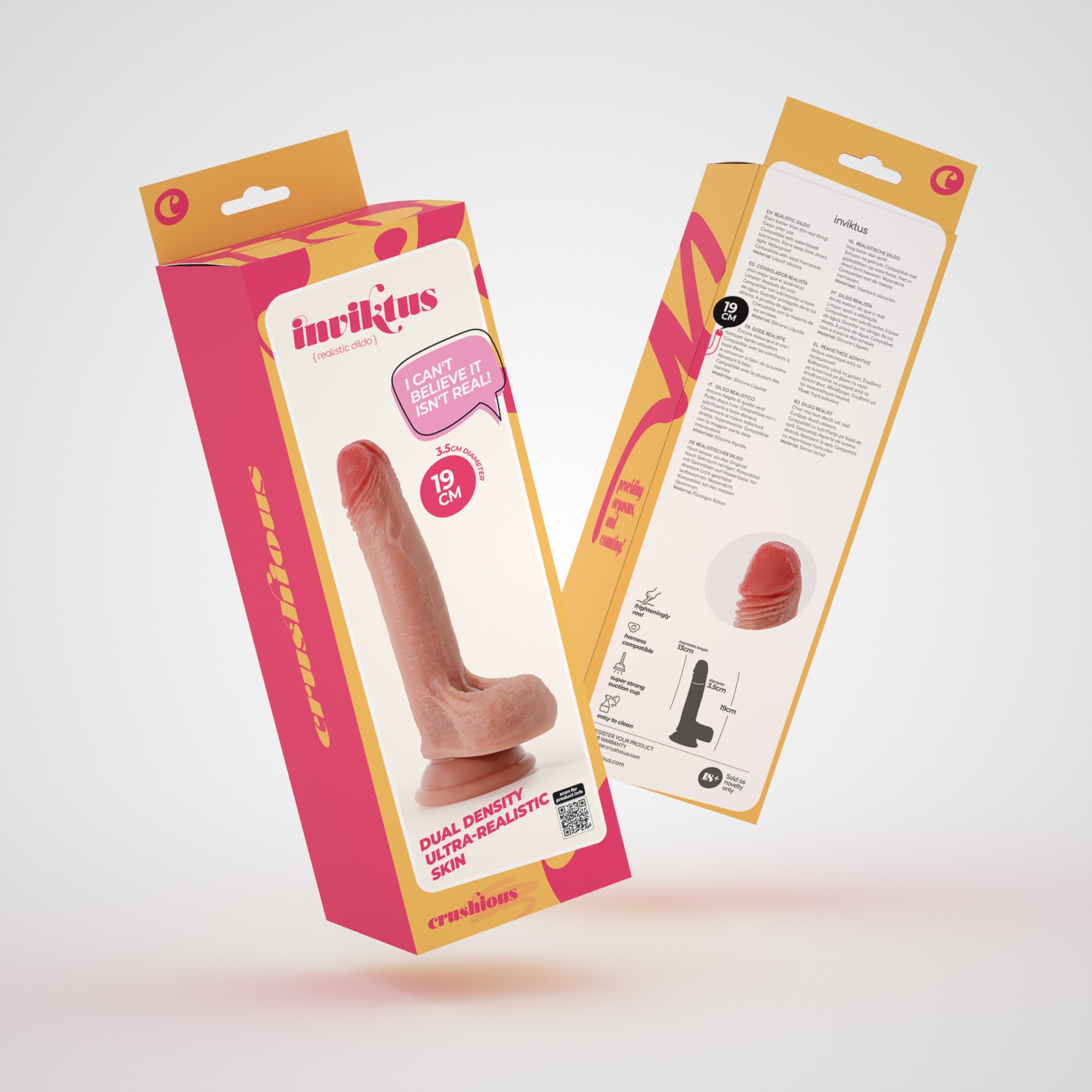 DILDO DE SILICONA LIQUIDA INVIKTUS 7 CRUSHIOUS PIEL - Image 10