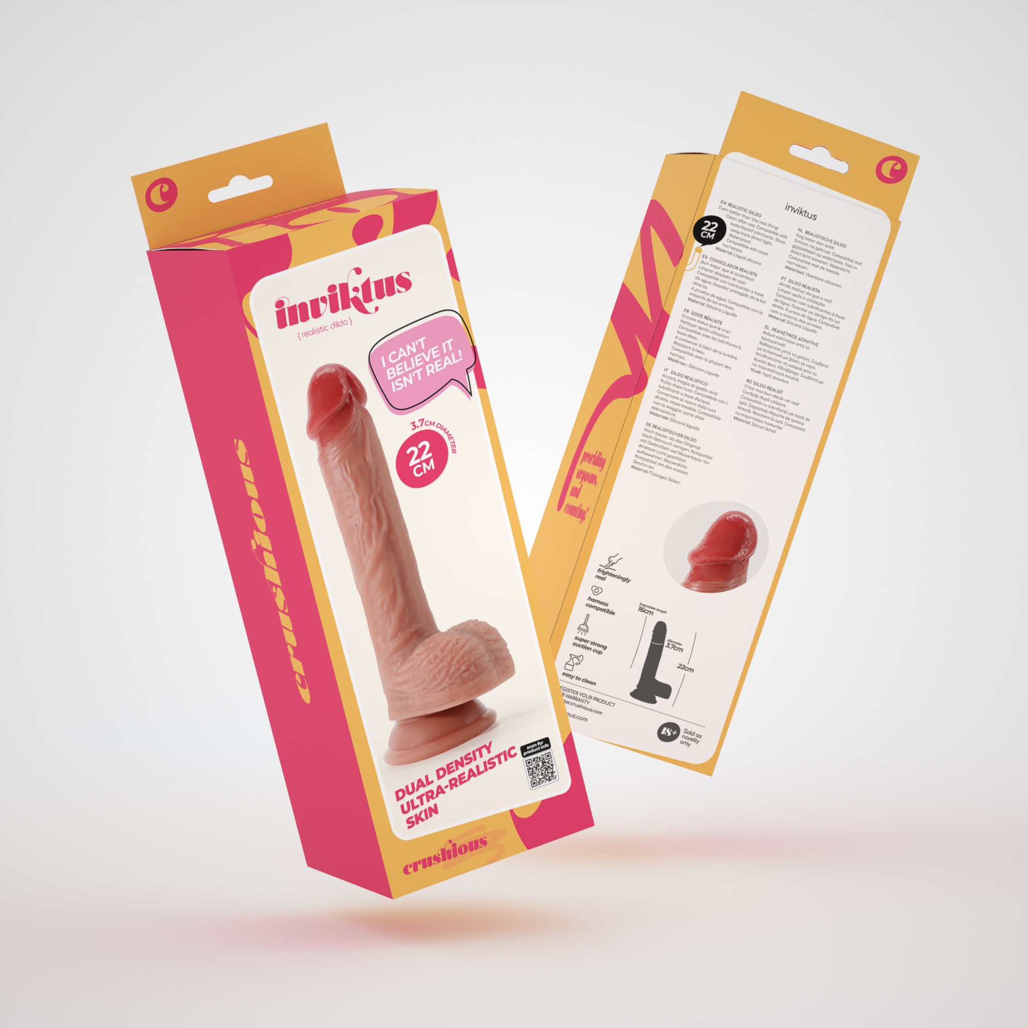 DILDO DE SILICONA LIQUIDA INVIKTUS 8 CRUSHIOUS PIEL - Image 9