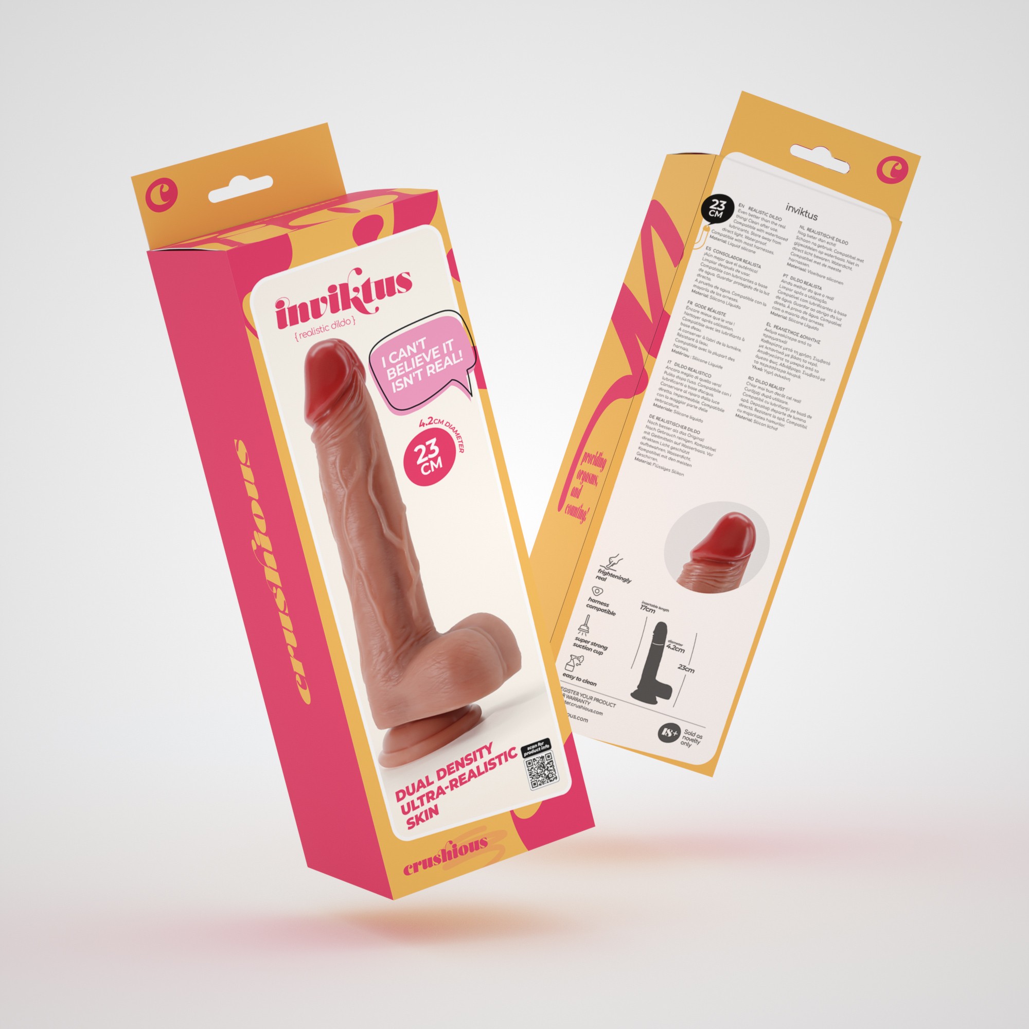 DILDO DE SILICONA LIQUIDA INVIKTUS 9 CRUSHIOUS PIEL - Image 9