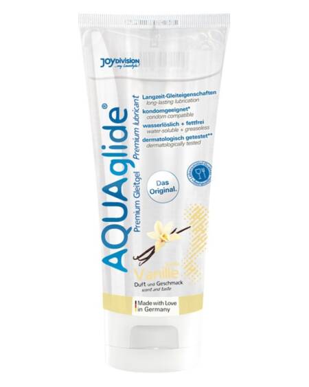 LUBRICANTE A BASE DE AGUA CON SABOR A VAINILLA AQUAGLIDE 100 ML JOYDIVISION