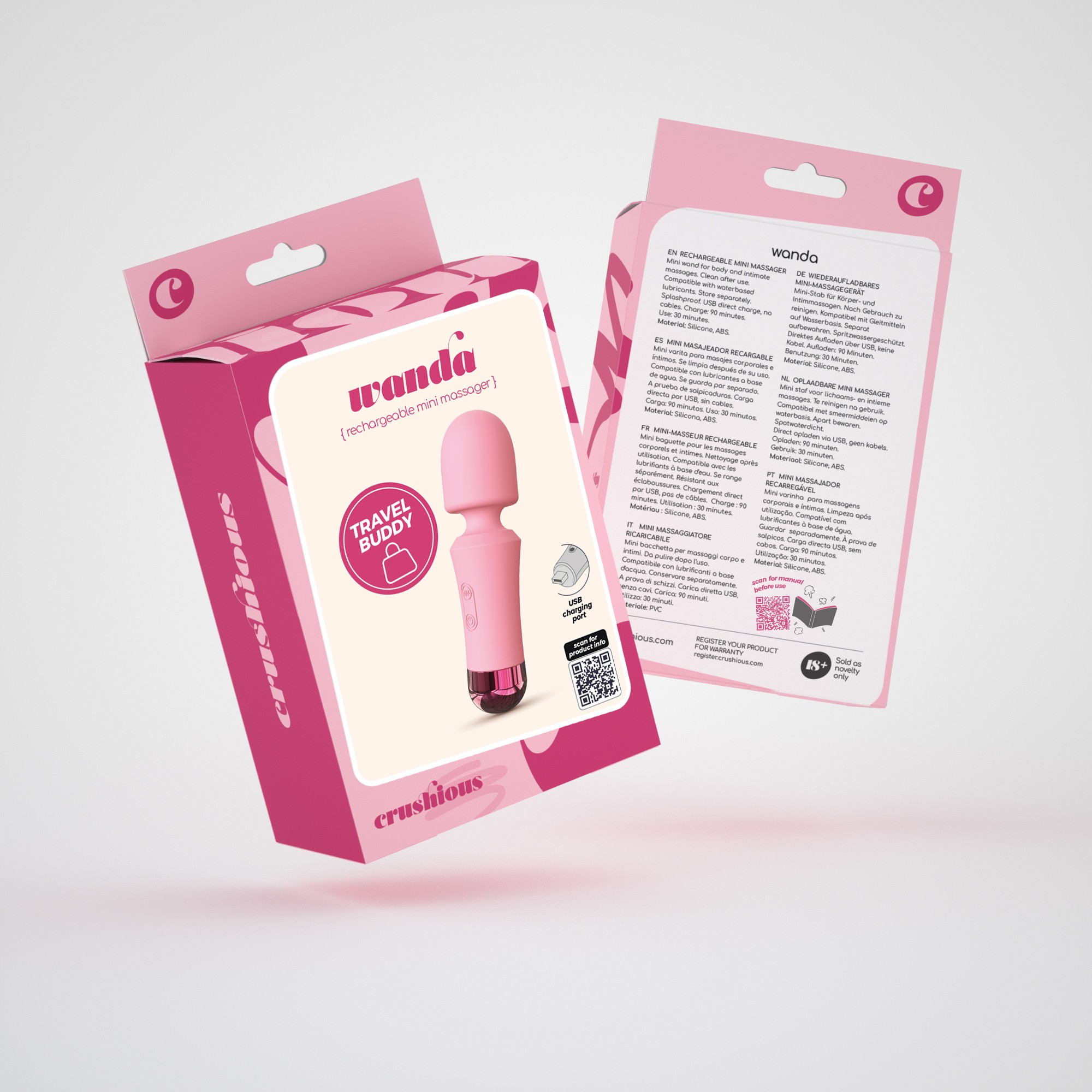 WANDA MINI VARITA RECARGABLE ROSA CRUSHIOUS - Image 10