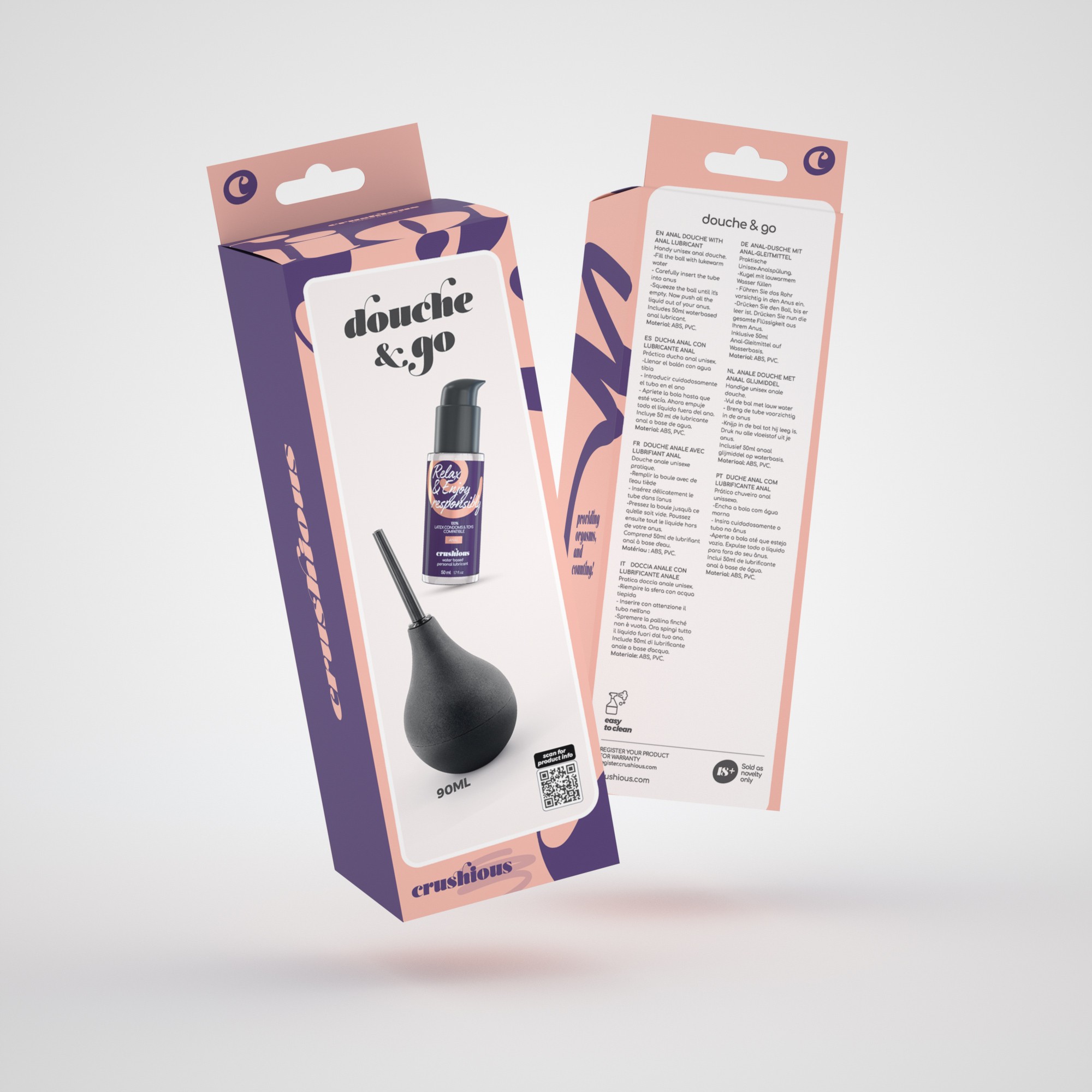 DOUCHE & GO DUCHA ANAL 90ML CON LUBRICANTE ANAL 50ML CRUSHIOUS - Image 6