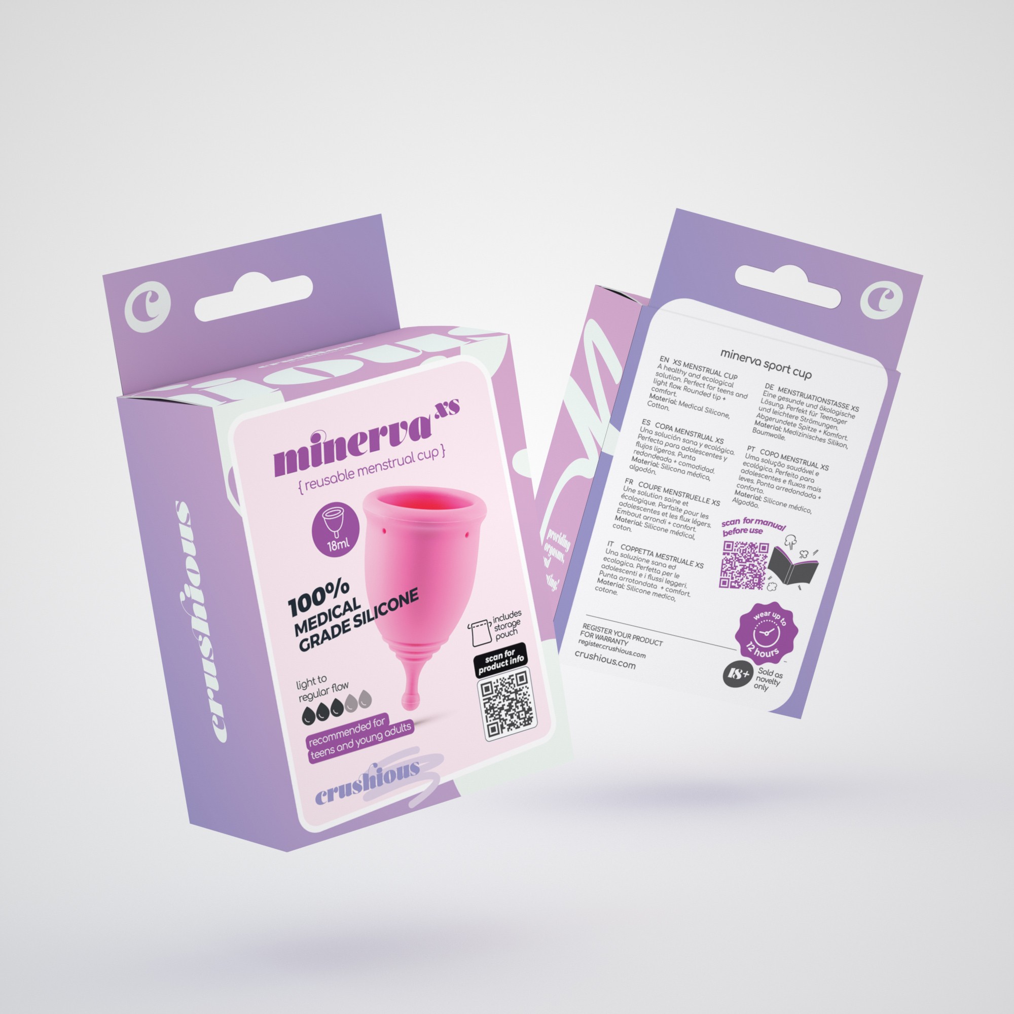 COPA MENSTRUAL MINERVA XS CON BOLSA CRUSHIOUS - Image 12