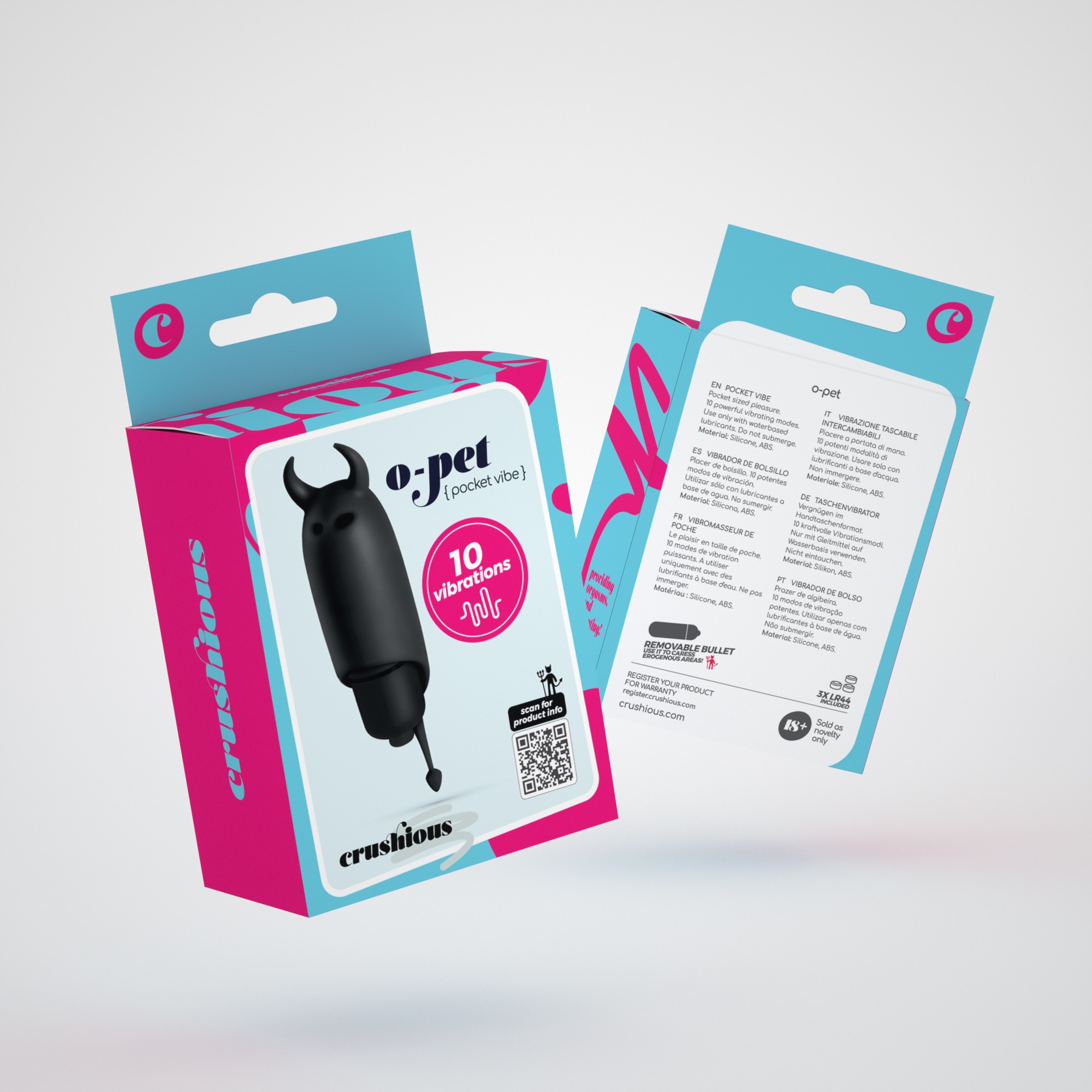 O-PET DIABLO CON BALA DE 10 VIBRACIONES NEGRO CRUSHIOUS - Image 6