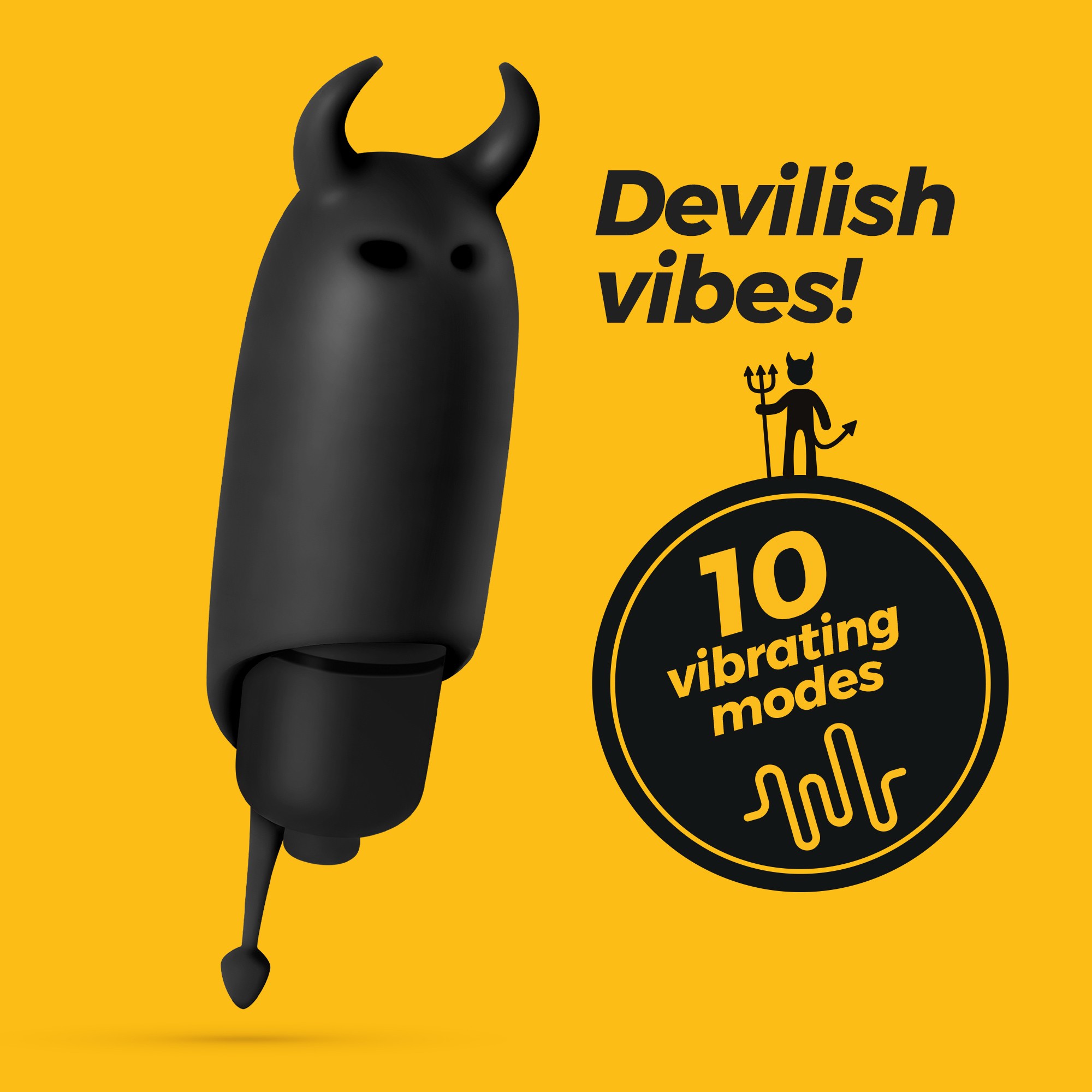 O-PET DIABLO CON BALA DE 10 VIBRACIONES NEGRO CRUSHIOUS - Image 13