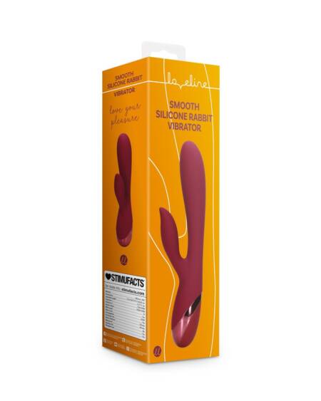 VIBRADOR SMOOTH SILICONE RABBIT DARK CHERRY LOVELINE