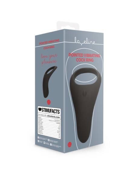 ANILLO PARA EL PENE CON VIBRACIÓN POINTED LICORICE BLACK LOVELINE