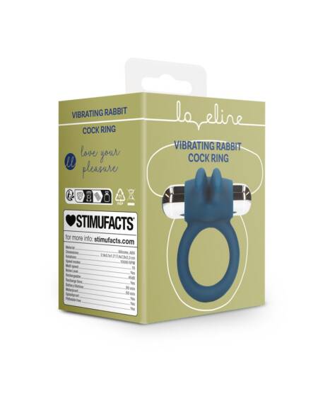 ANILLO PARA EL PENE CON VIBRACIÓN RABBIT BALTIC BLUE LOVELINE