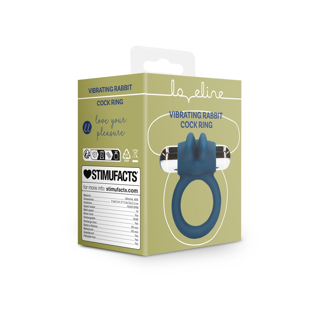ANILLO PARA EL PENE CON VIBRACIÓN RABBIT BALTIC BLUE LOVELINE