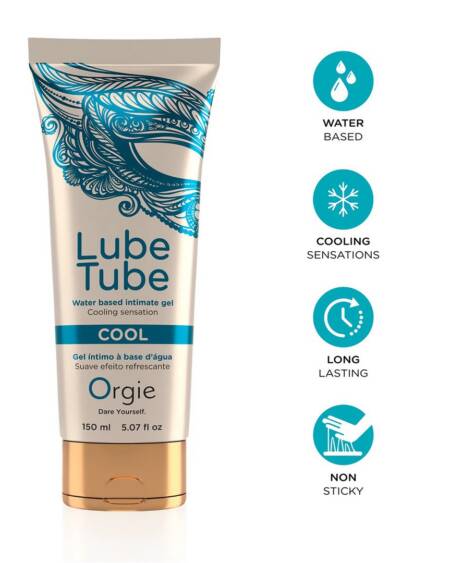 LUBRICANTE A BASE DE AGUA CON EFECTO FRÍO LUBE TUBE 150ML ORGIE
