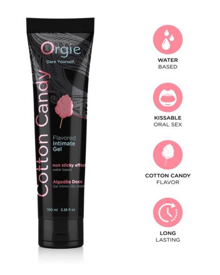 LUBRICANTE A BASE DE AGUA CON SABOR A ALGODÓN DULCE 100ML ORGIE